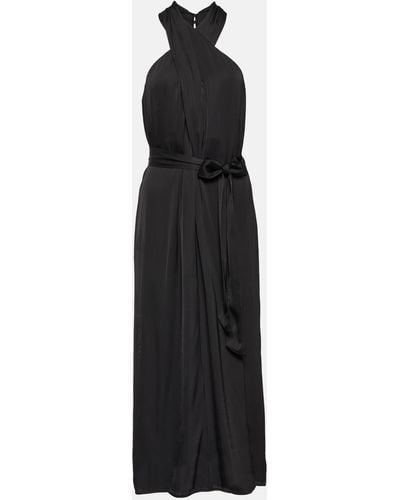 Velvet Stephanie Halterneck Midi Dress - Black