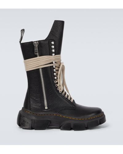 Rick Owens X Dr. Martens 1918 Dmxl Leather Boots - Black