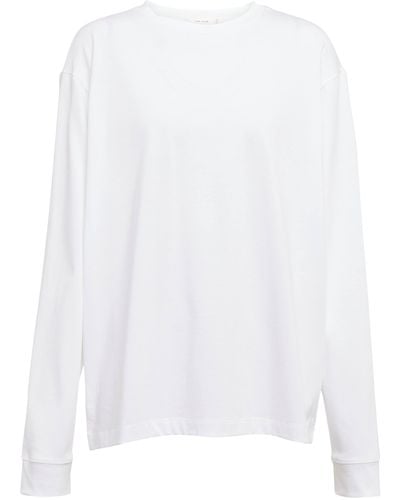 The Row Ciles Long-sleeved Cotton Top - White