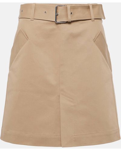 Totême Belted Cotton Miniskirt - Natural