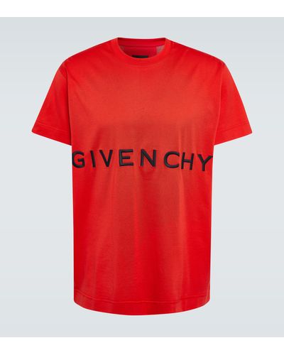 Givenchy T-Shirt aus Baumwoll-Jersey - Rot