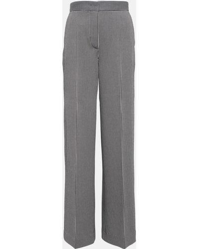 Max Mara Anfora High-rise Wide-leg Pants - Grey
