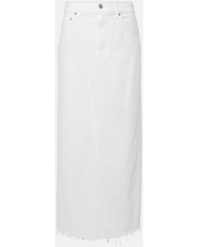 Citizens of Humanity Circolo Reworked Denim Maxi Skirt - White