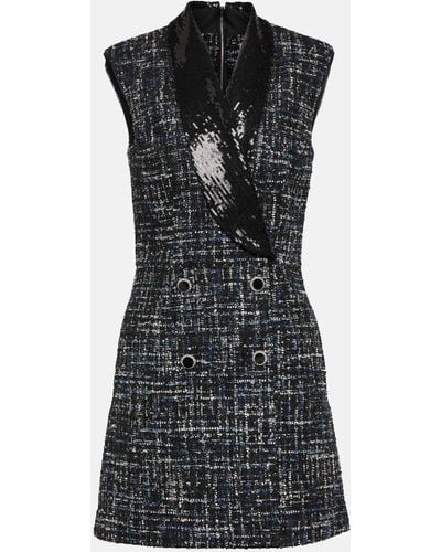 Rebecca Vallance Jacques Embellished Tweed Minidress - Black