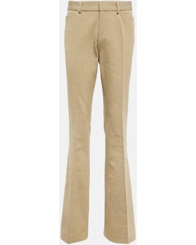 Petar Petrov Cotton And Wool-blend Straight Pants - Natural