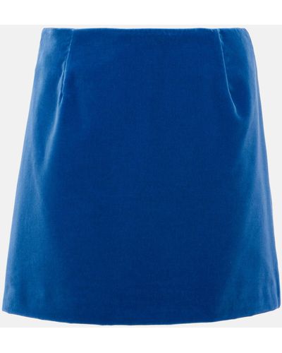 Blazé Milano Coci Velvet Miniskirt - Blue