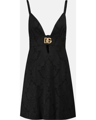 Dolce & Gabbana Dg Jacquard Minidress - Black