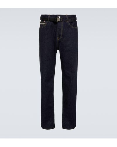 Sacai High-rise Slim Jeans - Blue