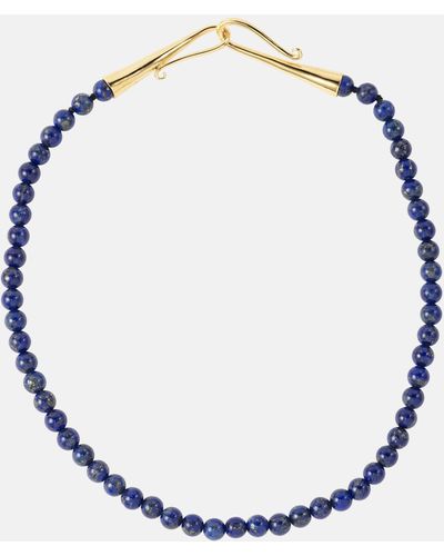 Sophie Buhai Grecian Collar 18kt Gold-plated Sterling Silver Necklace With Lapis - Blue