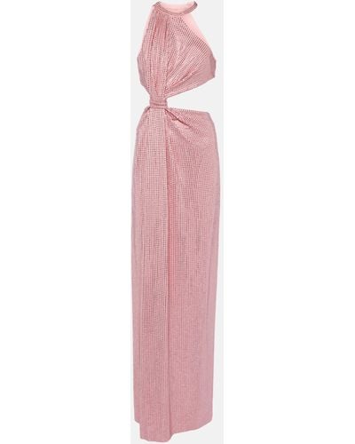 Area Crystal-embellished Jersey Gown - Pink
