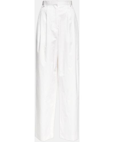 The Row Bufus High-rise Cotton Pants - White