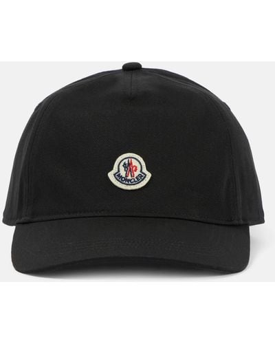 Moncler Logo Canvas Baseball Cap - Black