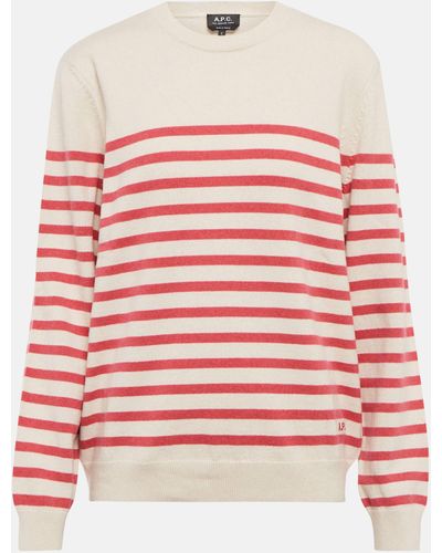 A.P.C. Phoebe Cotton And Cashmere Sweater - Pink