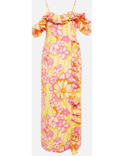 ALÉMAIS Fenella Ruffled Organic Cotton Dress - Multicolour