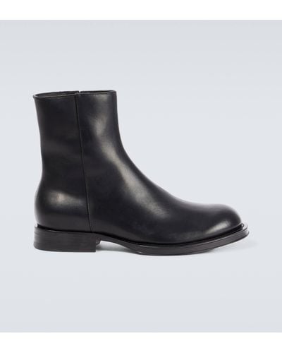 Lanvin Medley Leather Ankle Boots - Black