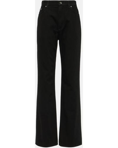 Dolce & Gabbana Mid-rise Straight Jeans - Black