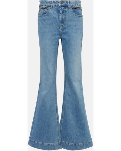 Stella McCartney High-rise Flared Jeans - Blue