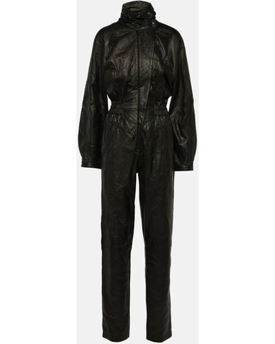 Isabel Marant Leather Jumpsuit - Black
