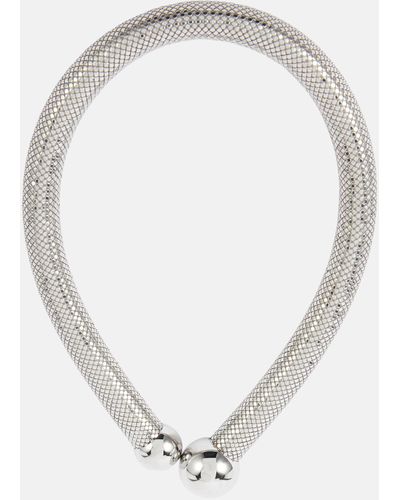 Rabanne Pixel Chainmail Necklace - White