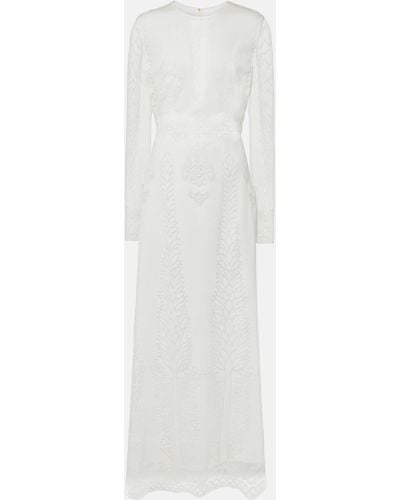 Giambattista Valli Cotton-blend Lace Gown - White