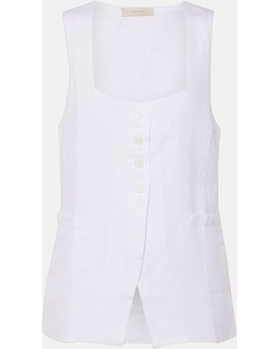 Faithfull The Brand Maya Linen Vest - White
