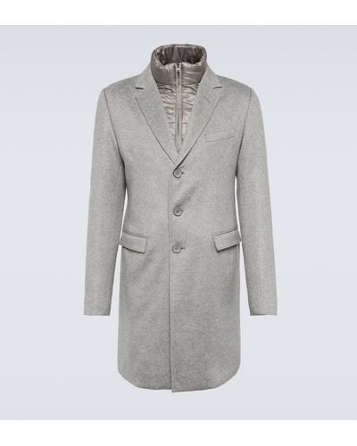 Herno Convertible Cashmere Coat - Grey