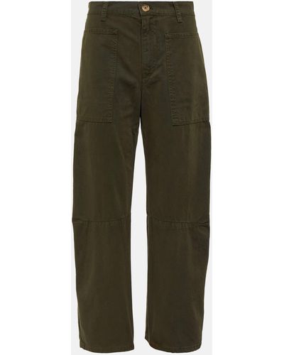 Velvet Brylie Cotton Twill Cargo Pants - Green