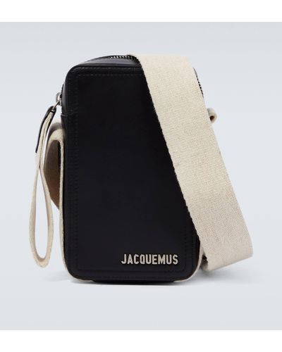 Jacquemus Smooth Calf Leather Messenger Bag - Black