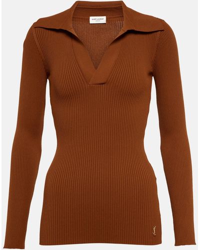 Saint Laurent Ribbed-knit Sweater - Multicolour