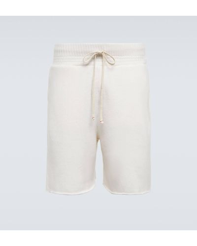 Les Tien Cashmere Drawstring Shorts - White