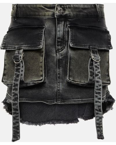 Blumarine Denim Miniskirt - Black