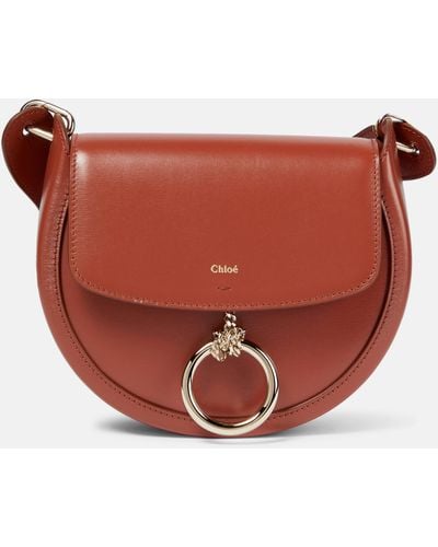 Chloé Arlene Small Leather Crossbody Bag - Red