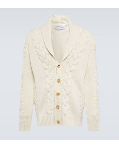 Gabriela Hearst Rivera Cable-knit Cashmere Cardigan - White