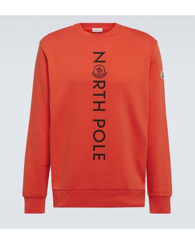 Moncler Logo Cotton-blend Sweater - Red