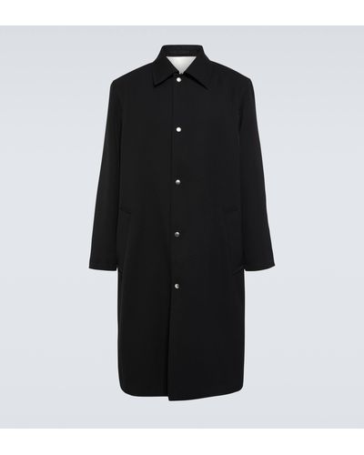Jil Sander Oversized Wool Coat - Black