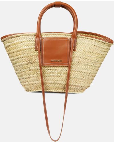 Jacquemus Le Panier Soli Large Basket Bag - Metallic