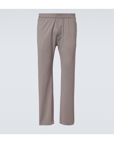 Barena Tosador Low-rise Wool Straight Chinos - Grey