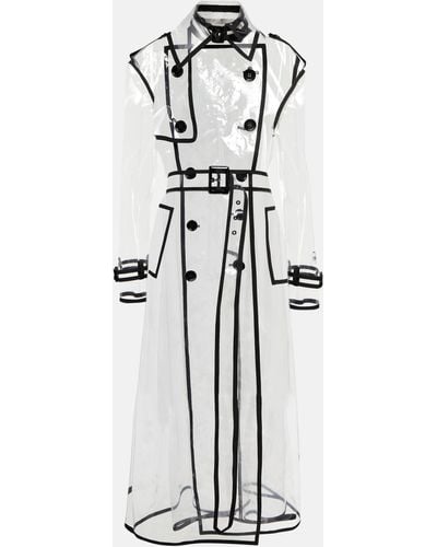 Dolce & Gabbana X Kim Sheer Pvc Trench Coat - White