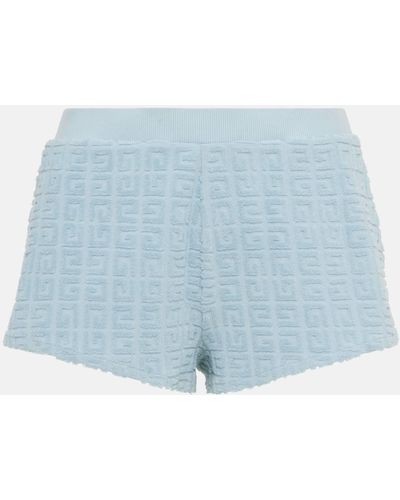 Givenchy Plage 4g Cotton-blend Terry Shorts - Blue