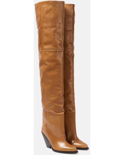Isabel Marant Lalex Leather Over-the-knee Boots - Brown
