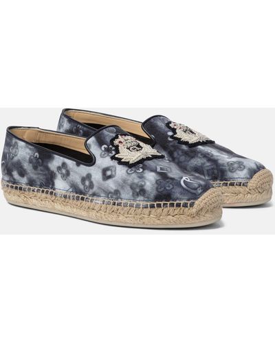 Christian Louboutin Nanou Orlato Denim Espadrilles - Blue