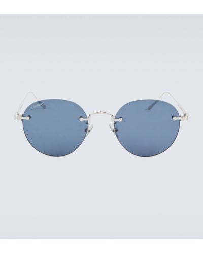Cartier Signature C De Cartier Round Sunglasses - Blue