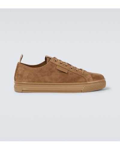 Gianvito Rossi Low Top Suede Sneakers - Brown