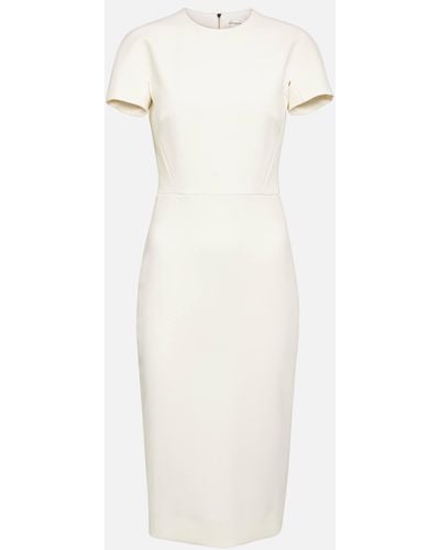 Victoria Beckham Crepe Midi Dress - White