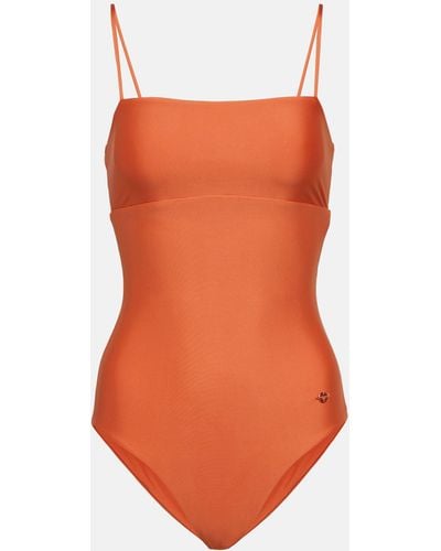 Loro Piana Square-neck Swimsuit - Orange