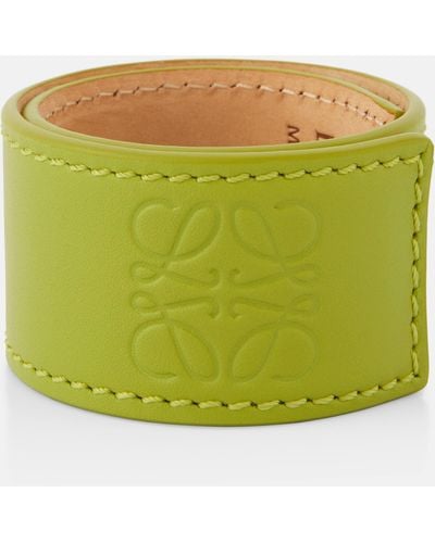 Loewe Paula's Ibiza Small Anagram Leather Bracelet - Green