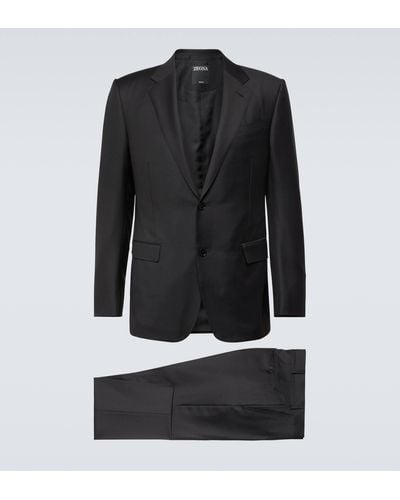 Zegna Trofeo Wool Suit - Black