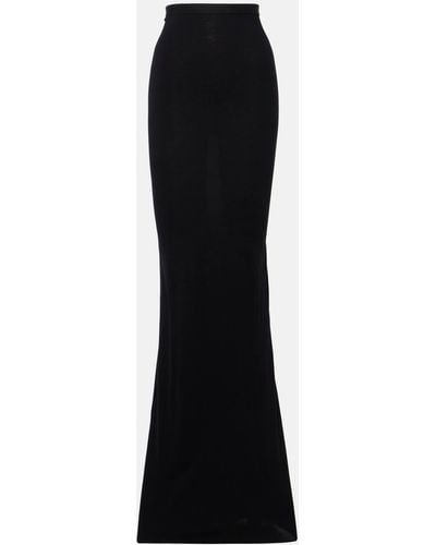 Rick Owens Lilies Jersey Maxi Skirt - Black