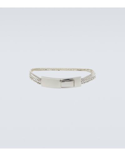 Bottega Veneta Chains Sterling Silver Bracelet - White