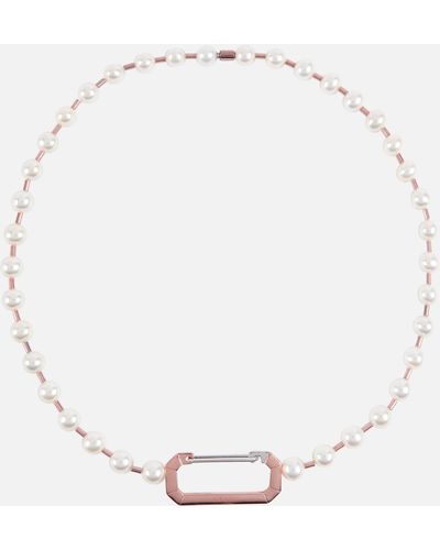 Eera Vita 18kt Rose Gold Necklace With Pearls - Natural